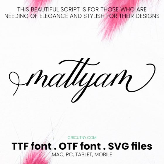 cursive font with tails for cricut