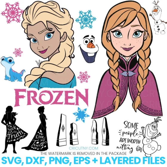 free frozen characters svg