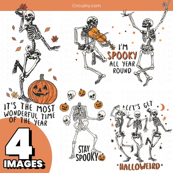 4 free dancing skeleton images