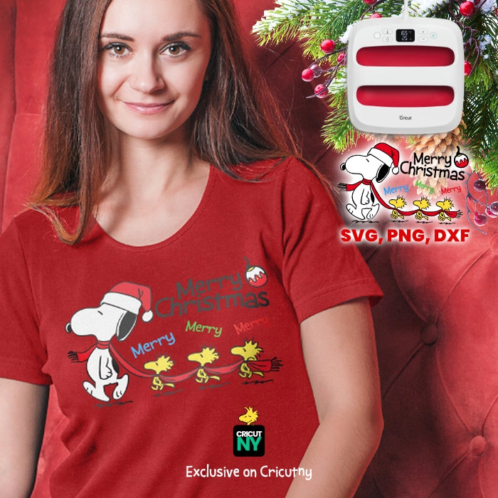 printing snoopy christmas with Cricut EasyPress machine.