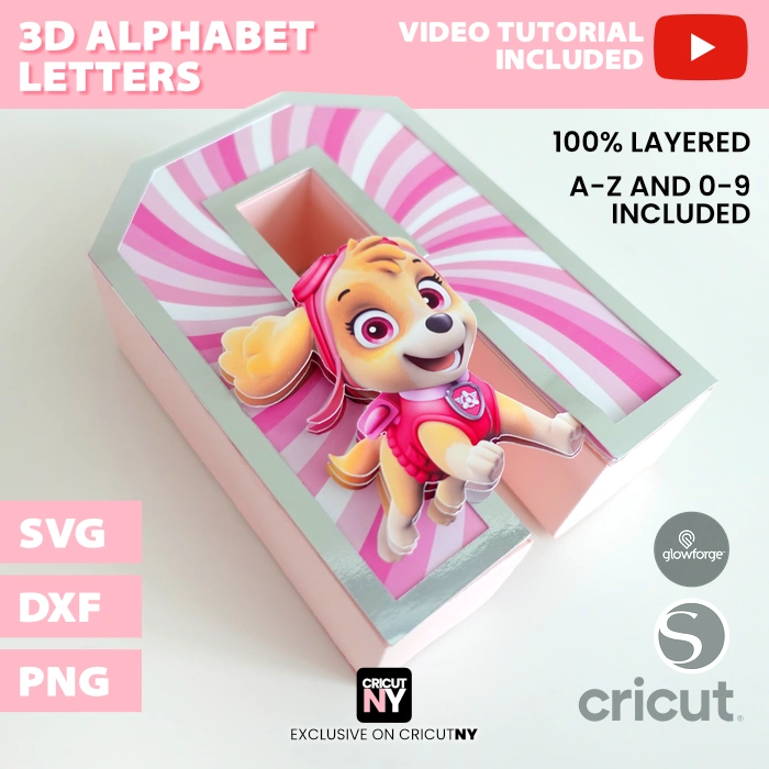 3D Alphabet Letters A-Z and 0-9