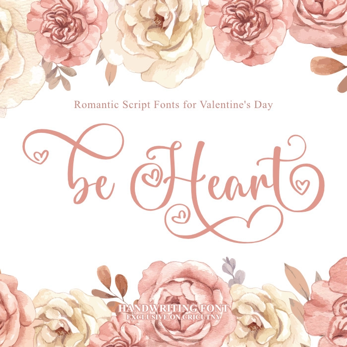 A Font with hearts in the letters