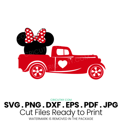 Minnie valentine truck svg