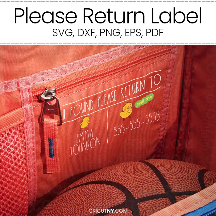Please Return Label for School Supplies
