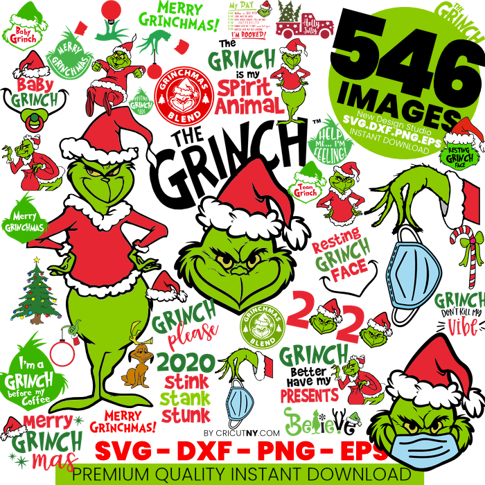 Grinch SVG cut files for Cricut