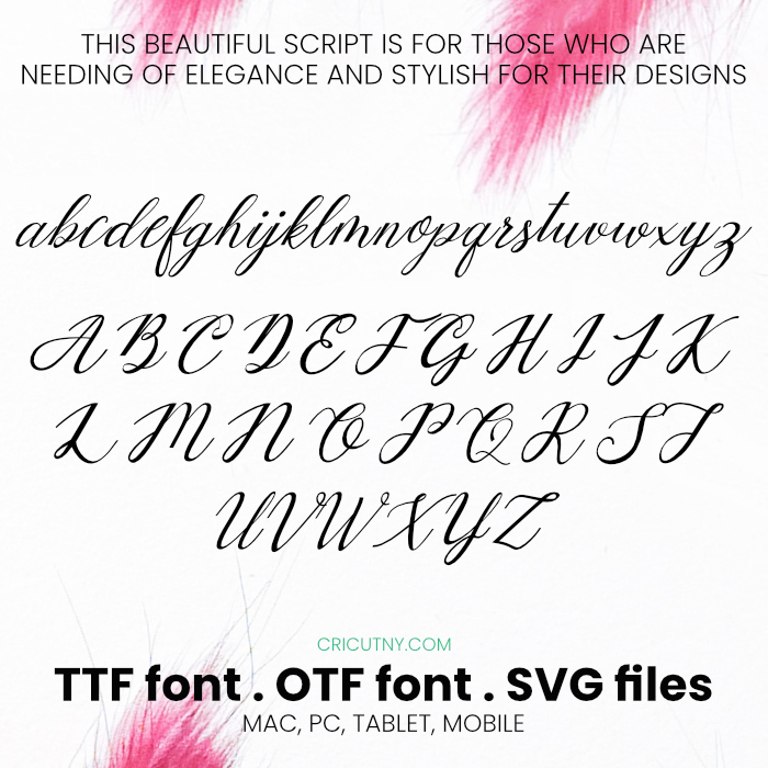 handwriting fonts alphabet for cricut design space and silhouette studio