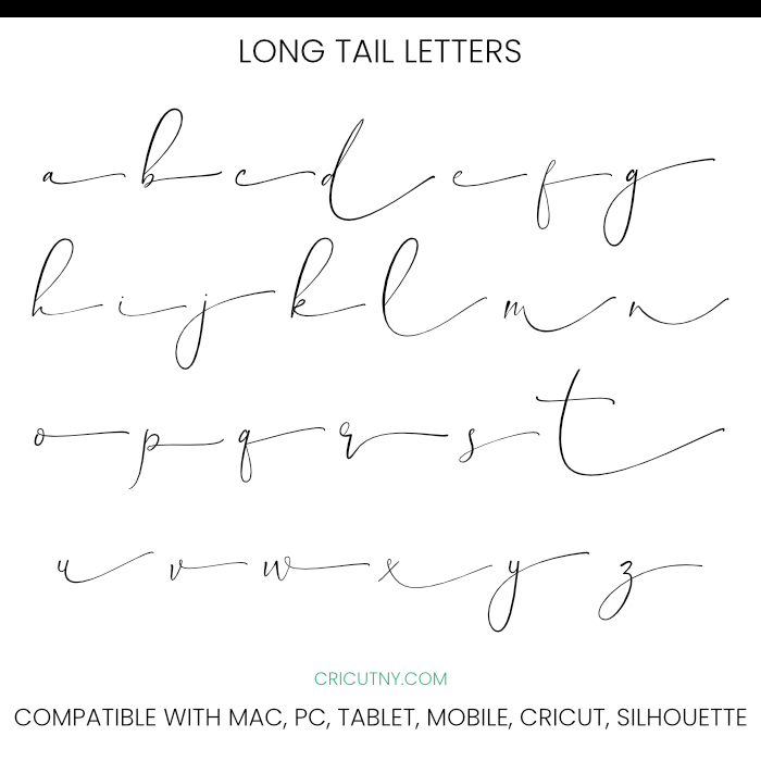Signature font with swash tail to download