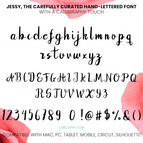 calligraphy font cricut space design and silhouette cameo