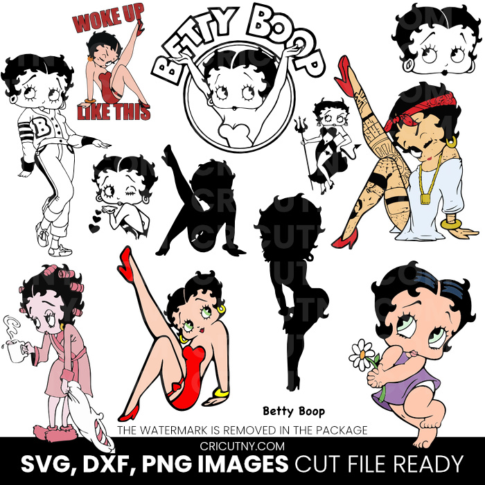 betty boop face svg for cricut and silhouette cameo