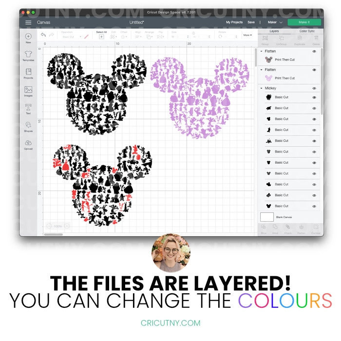 mickey mouse layered svg download