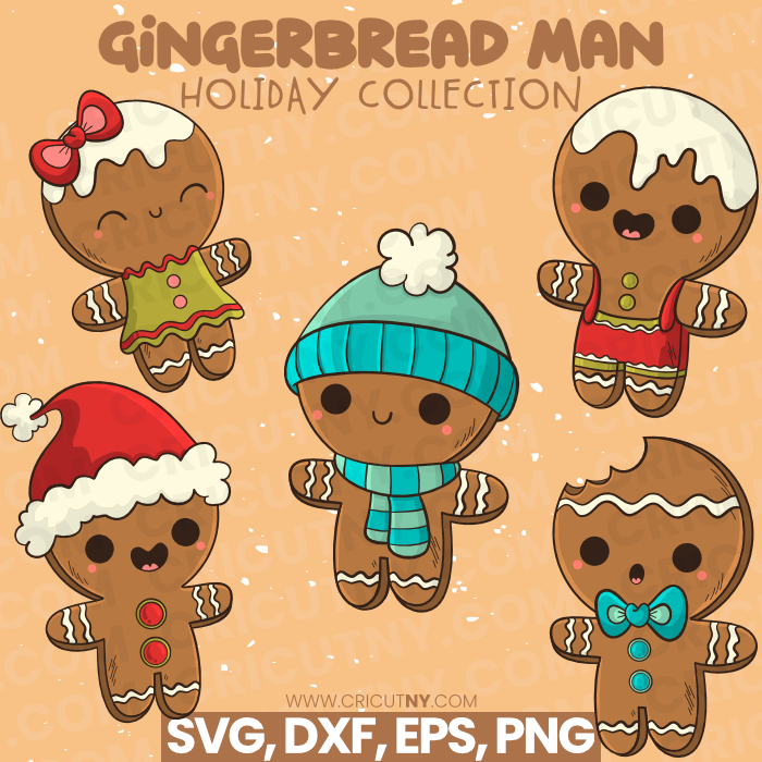 Cute gingerbread man svg file for Cricut