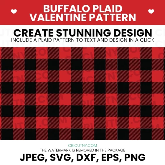 Buffalo Plaid Valentine Pattern for cricut